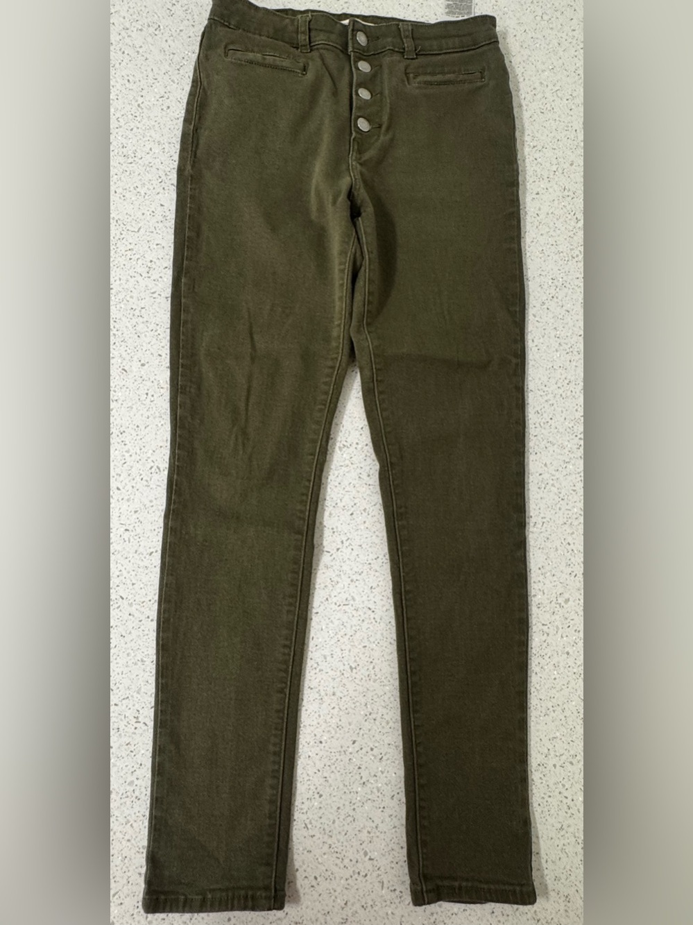 Levis Jeans Womens 29 Green 721 High Rise Skinny Stretch Button Fly Cotton 29x30
